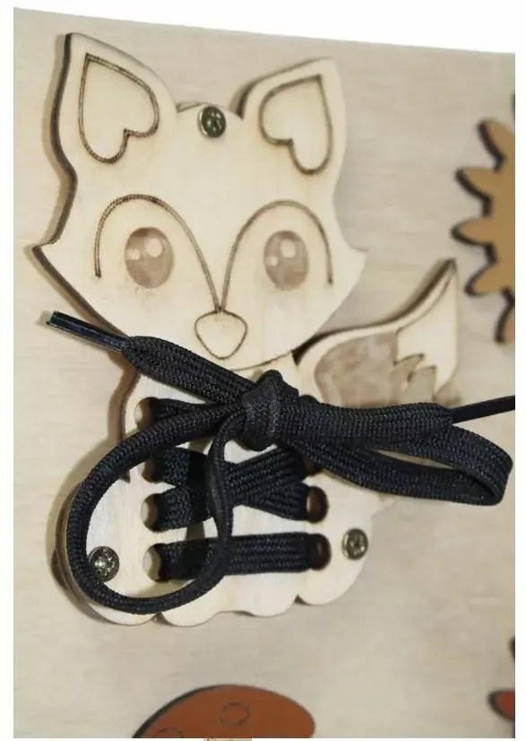 Interaktívna detská tabuľa JESENNÉ LES - 30x30 cm - prírodná