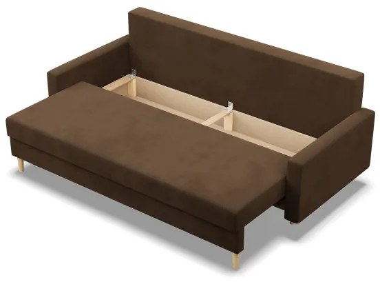 Trojmiestna rozkladacia sedačka BLANK Comfort hnedá