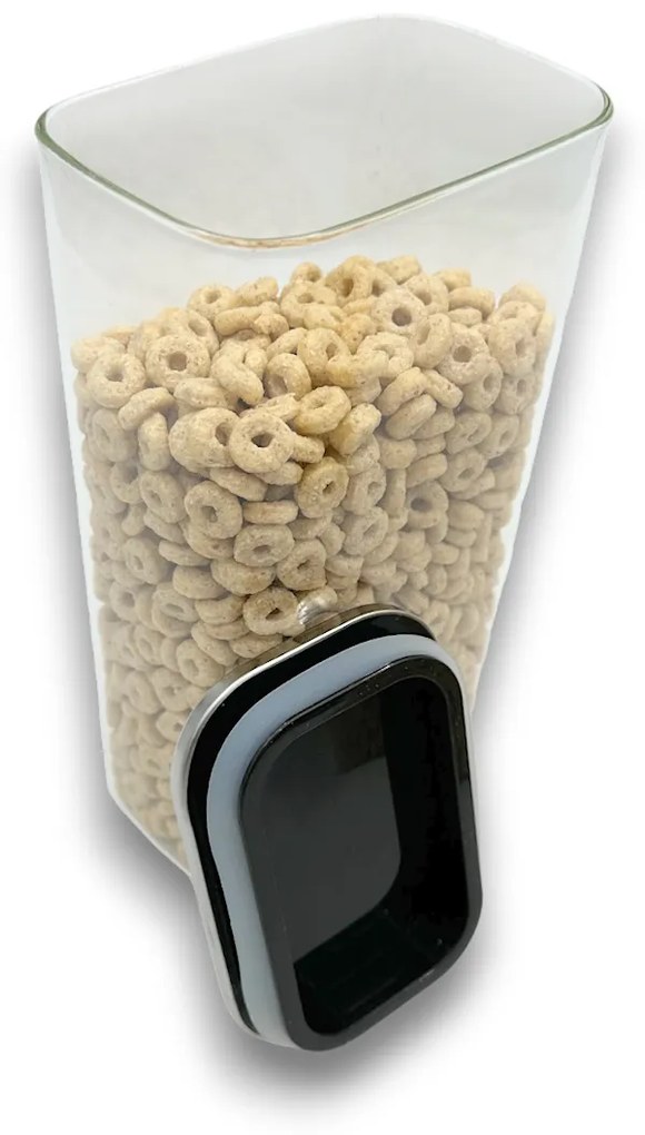 Arte Regal Sklenená obdĺžniková dóza s nerezovým vekom, 1,8l NEREZ VIVO