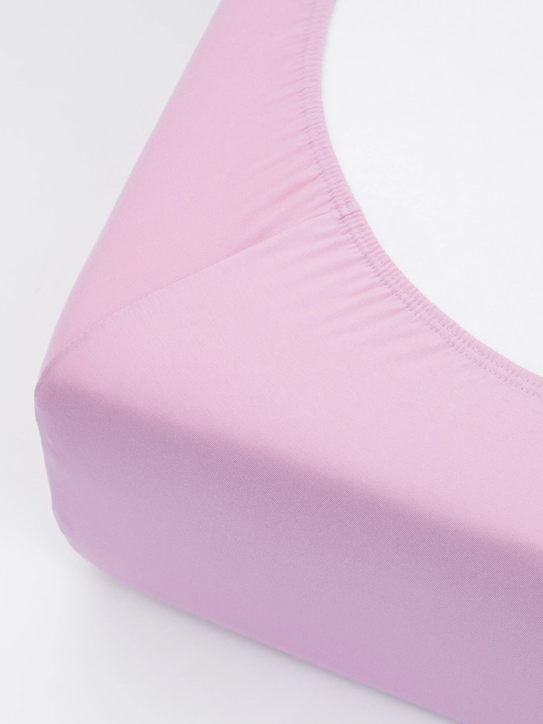 Jersey plachta do postieľky s elastanom Deluxe 60 x 120 cm – ružová