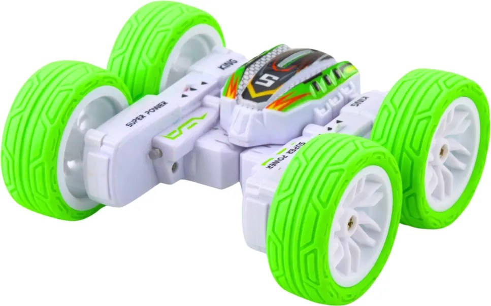 LEAN Toys Terénne akrobatické RC auto 360°, diaľkovo ovládané, zelené 1:32