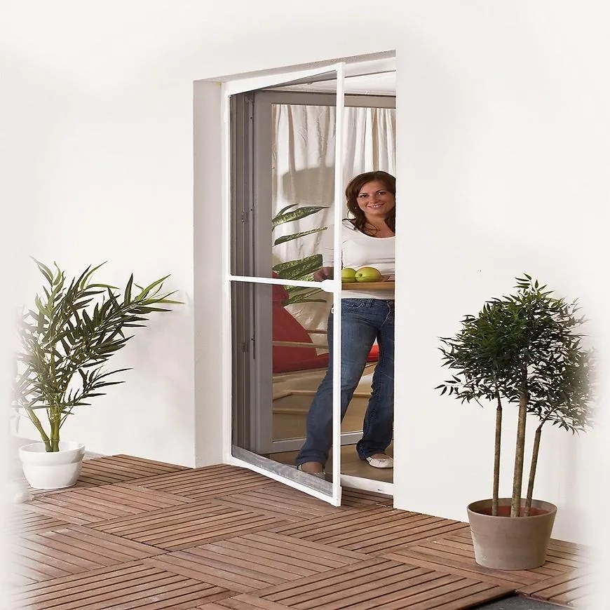 Dverová moskytiéra hliníková 100x215 biela