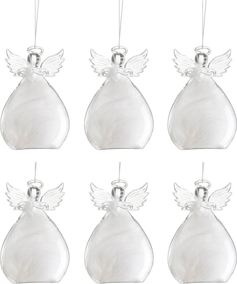 4ks šedá zlatá vianočná sklenená ozdoba Cleo - Ø 10 cm