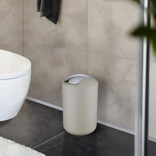 WENKO 21222100 - Kôš BRASIL 19,5x31 cm béžový/lesklý chróm