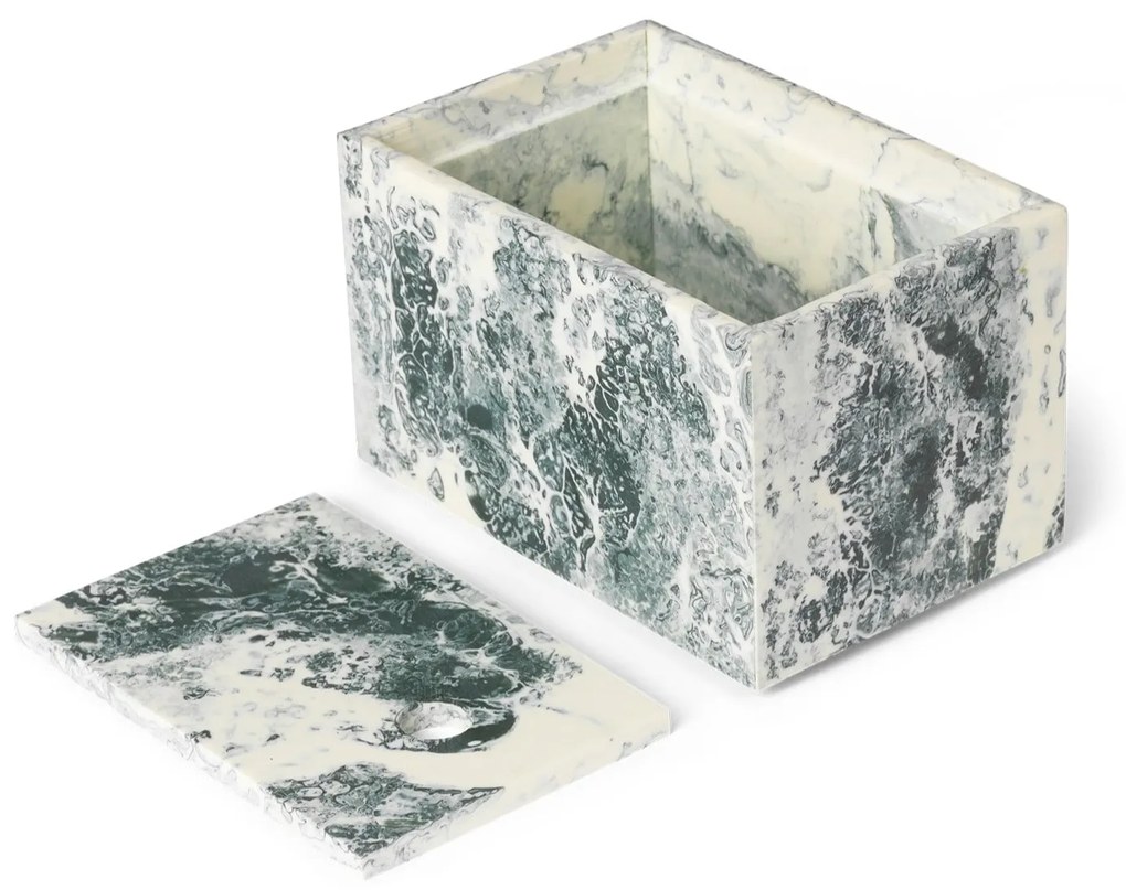 Ferm Living Úložný box Mist Emerald Off-white 10 × 15 cm