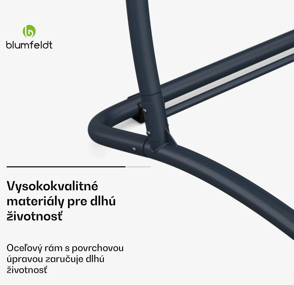 Blumfeldt SwayStation Arch rám hojdacej siete, odolný proti korózii, odolný proti poveternostným vplyvom, vnútorný/ vonkajší priestor, do 100 Kg