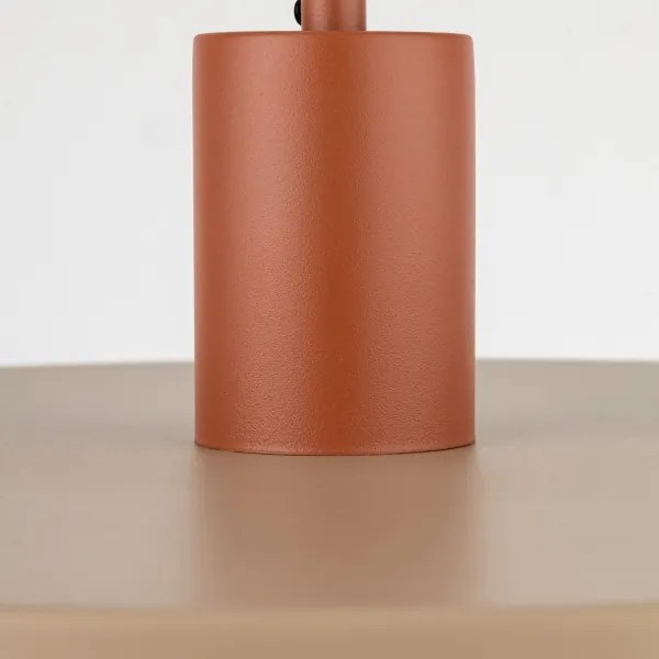 Luster na lanku SILA 1xE27/15W/230V pr. 40 cm béžová/tehlová