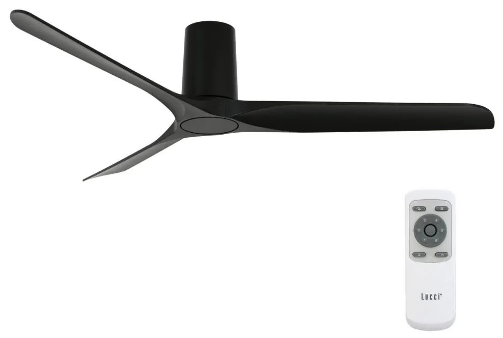 Lucci air 21610149 - Stropný ventilátor LONDO čierna + diaľkové ovládanie