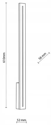 LED Vonkajšie nástenné svietidlo LINEA LED/12W/230V IP65 61 cm antracit