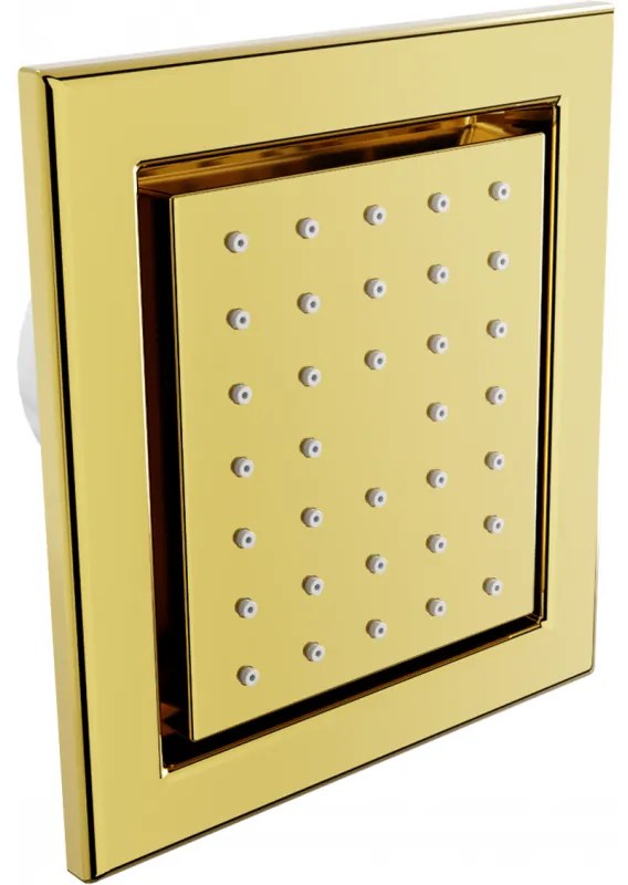 Mexen - podmietková sprchová tryska, štvorcová, 130x120 mm, zlatá, 79365-50