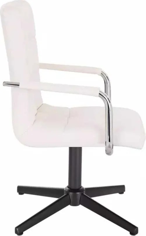 LuxuryForm DESIGN Stolička VERONA na čiernom kríži - biela