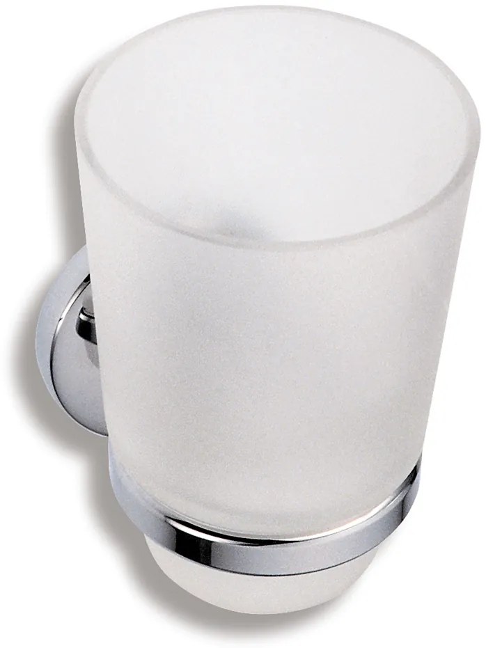 Novaservis - Držiak zubných kefiek a pasty sklo Metalia 1 chróm, 6106,0