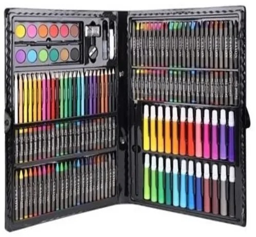 Výtvarná sada Mega Art Set na maľovanie 168 ks čierná