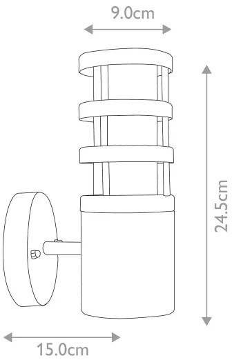 Elstead HORNBAEK-W1 - Vonkajšie nástenné svietidlo 1xE27/60W/230V IP44 čierna