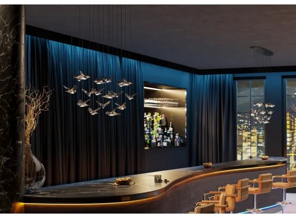 Eglo 390403 - LED Stmievateľný luster na lanku PARATEBUENO 17xLED/3W/230V chróm