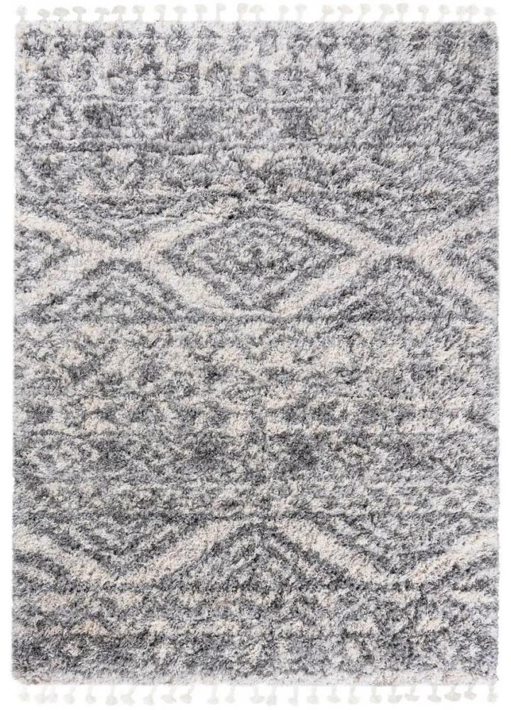 Kusový koberec shaggy Acama krémovo sivý 140x200cm