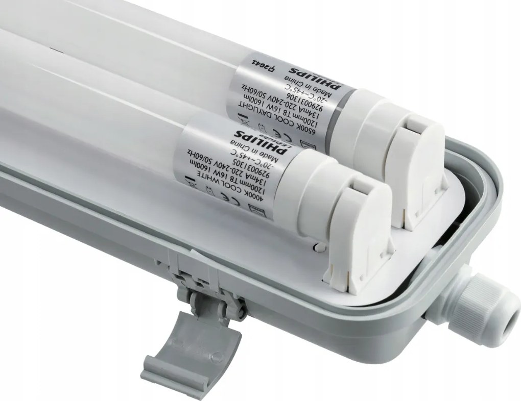 SADA Hermetické svietidlo s reflektorom 120cm 36W 3600lm 4000K + 2x LED žiarivky