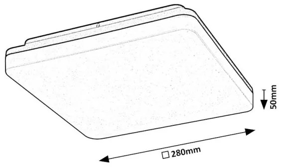 Rabalux 7250 - LED kúpeľňové stropné svietidlo PERNIK LED/24W/230V IP54