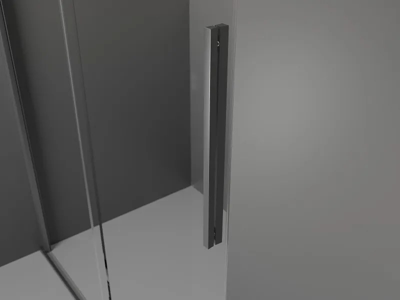 Mexen Velar, sprchový kút s posuvnými dverami 110 x 70 cm, 8mm číre sklo, brúsený grafit, 871-110-070-01-95