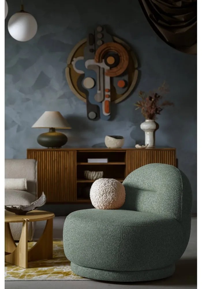 Zelené kreslo Ovo – Miuform