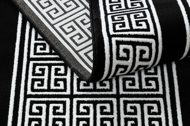 Dywany Łuszczów Behúň Gloss 6776 85 greek black/ivory - 60x300 cm