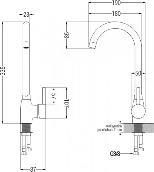 Granitový drez s kuchynskou batériou MEXEN ANDRES béžový
