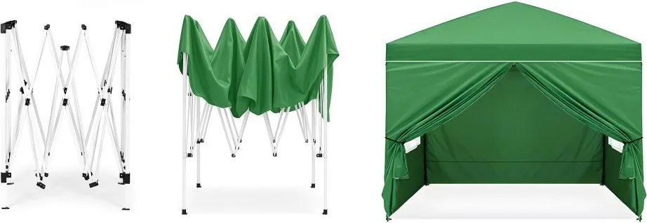Záhradný stan so 4 stenami 3x3 m sivá