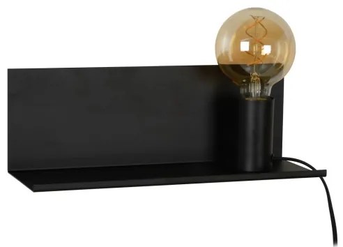 Lucide 06218/01/30 - Nástenné svietidlo SEBO 1xE27/40W/230V čierna