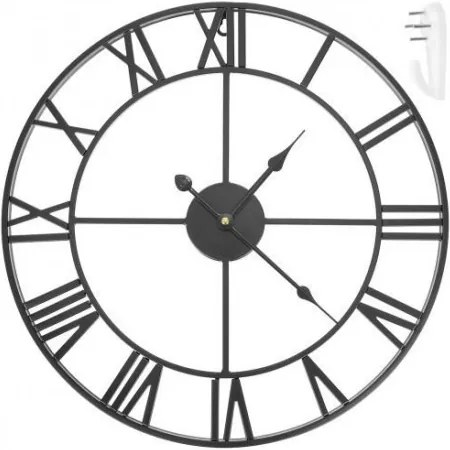 11434 Retro hodiny 47,5cm - čierne