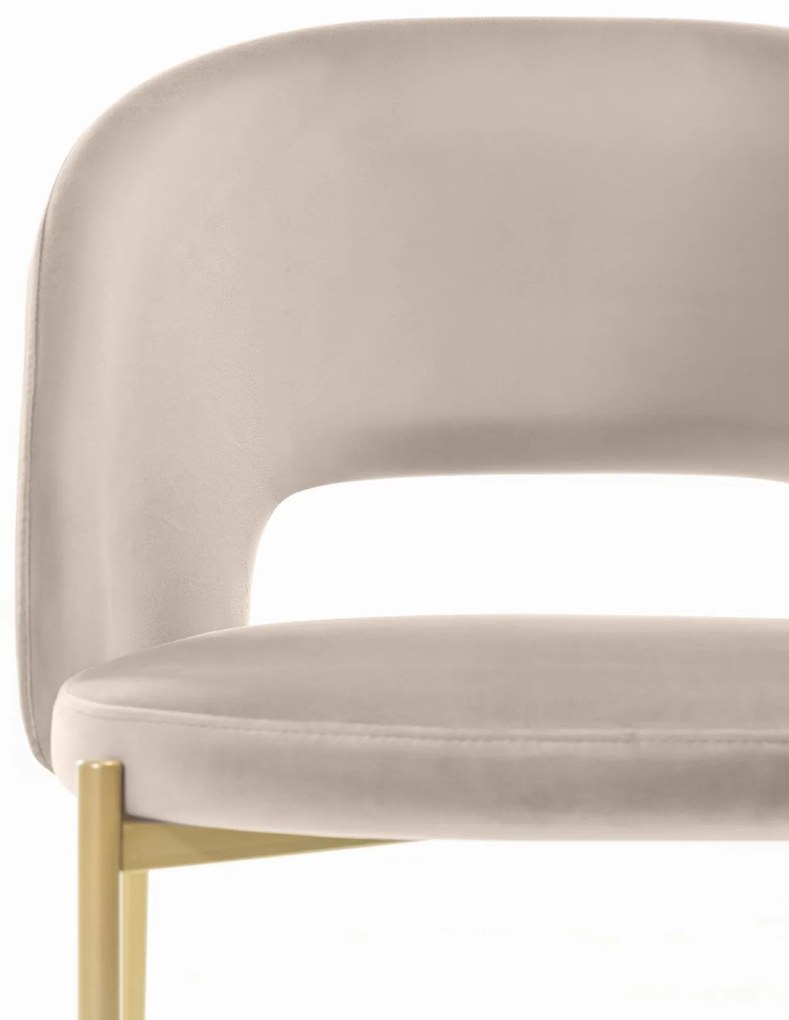 Jídelní židle Jazz béžová/zlatá