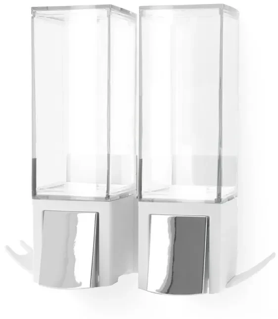 Dávkovač mydla Compactor Edge, 2 x 500 ml, biela