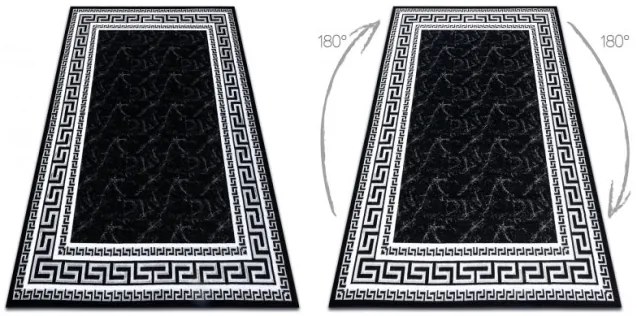 Koberec GLOSS 2813 87 styl, greek - čierny, sivý