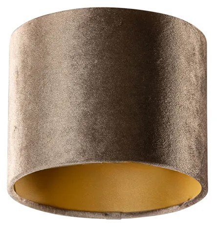 Zamatový tienidlo hnedé so zlatým vnútorným povrchom 18/18/14