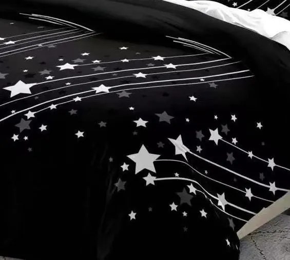 Bavlnené obliečky Homa ESTRELA BLACK 7-dielna sada 140x200 cm