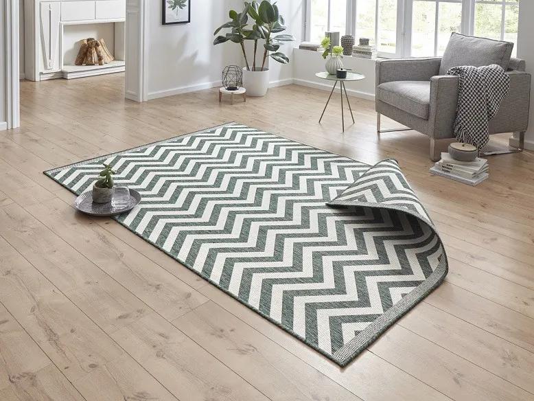 NORTHRUGS - Hanse Home koberce Kusový koberec Twin Supreme 103436 Green creme – na von aj na doma - 200x290 cm