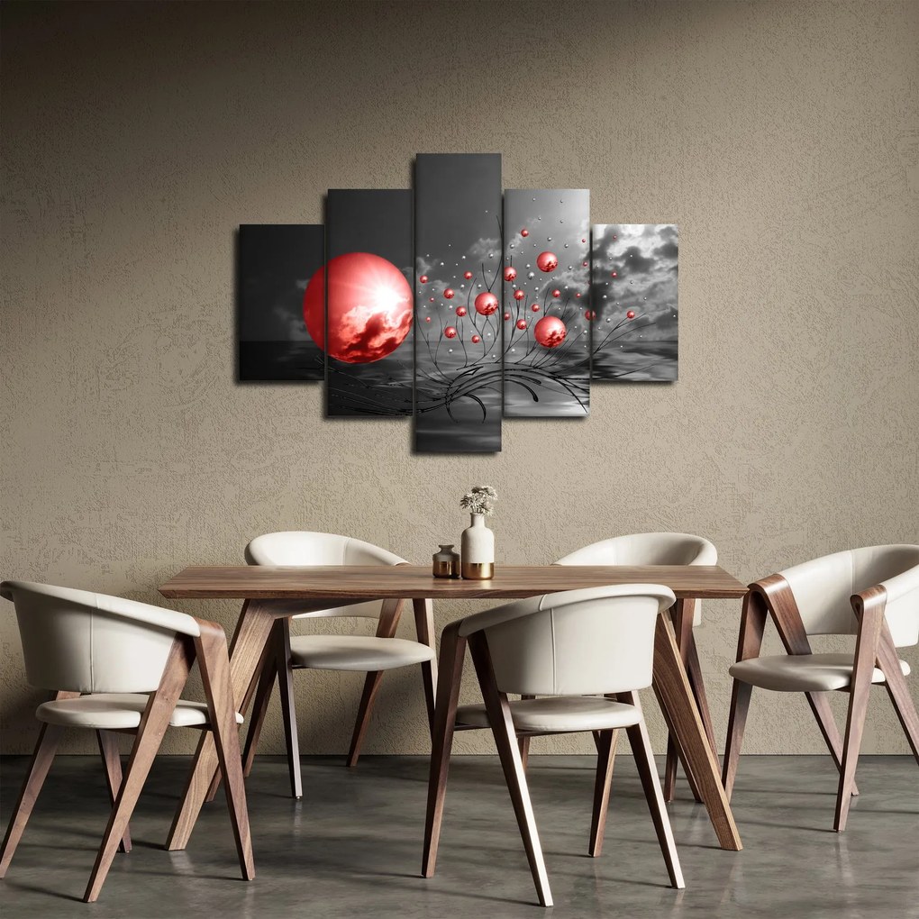 Obraz červených gulí (150x105 cm)