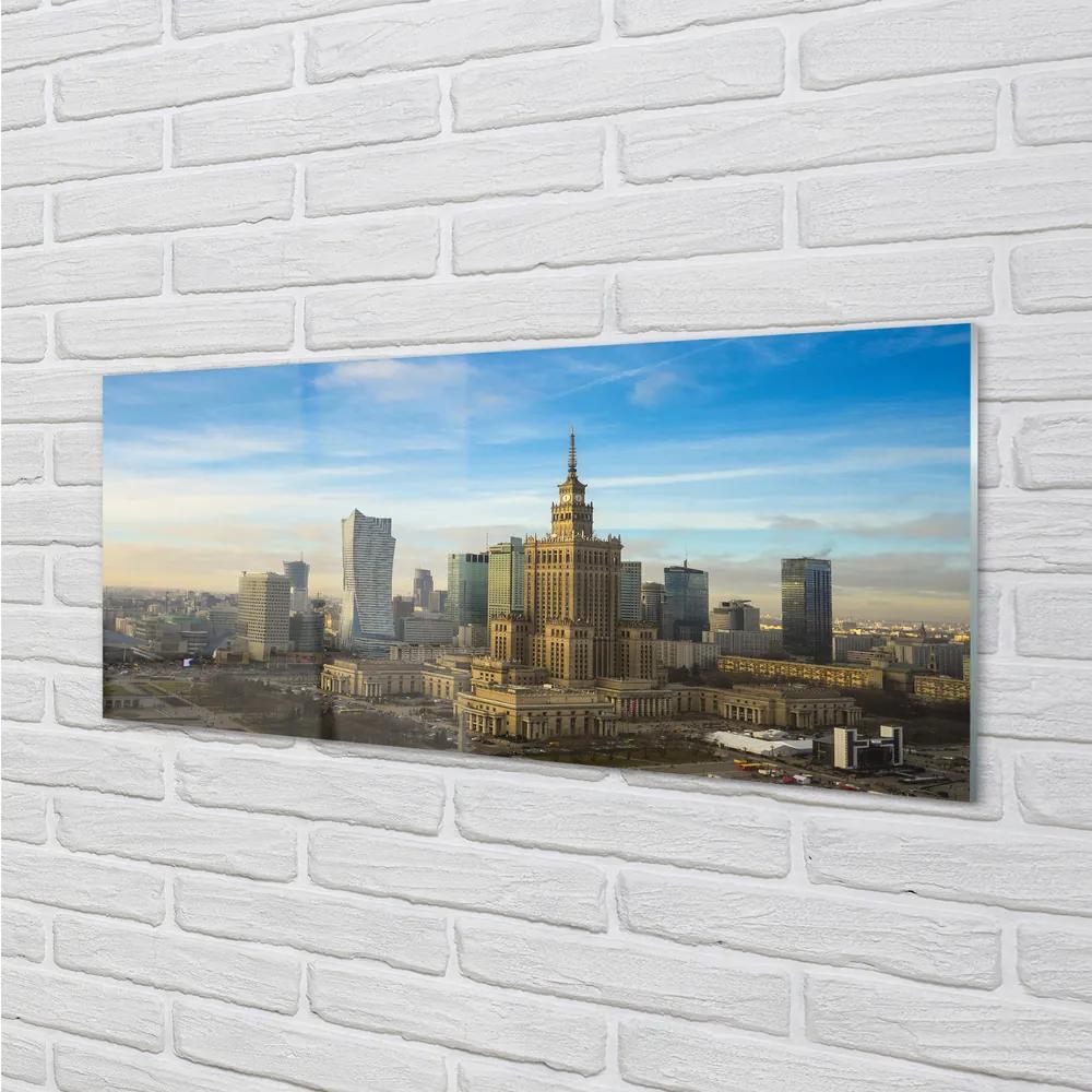 Obraz na akrylátovom skle Panorama varšava mrakodrapov 120x60 cm