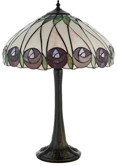 Endon 64177 - Stolná lampa Tiffany HUTCHINSON 1xE27/60W/230V pr. 40 cm