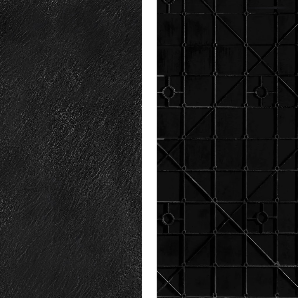 Rea Magnum Black, SMC sprchová vanička 90x90x2,5 cm, čierna, REA-K3334