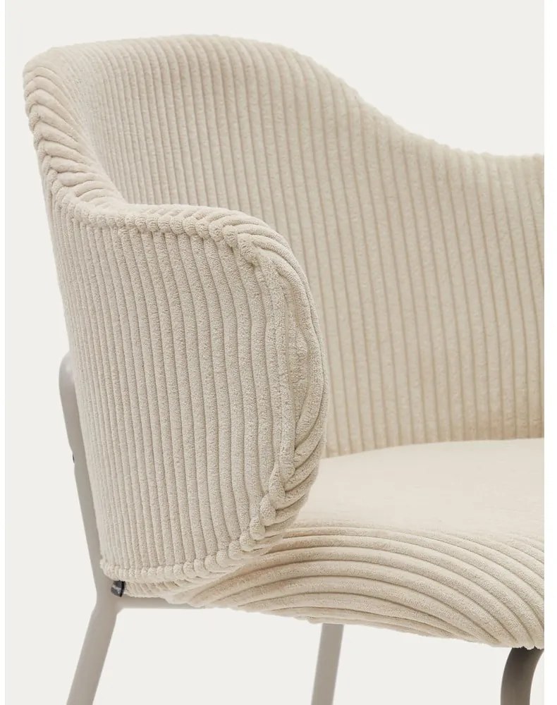 Béžové čalúnené jedálenské kreslá v súprave 2 ks Yunia – Kave Home