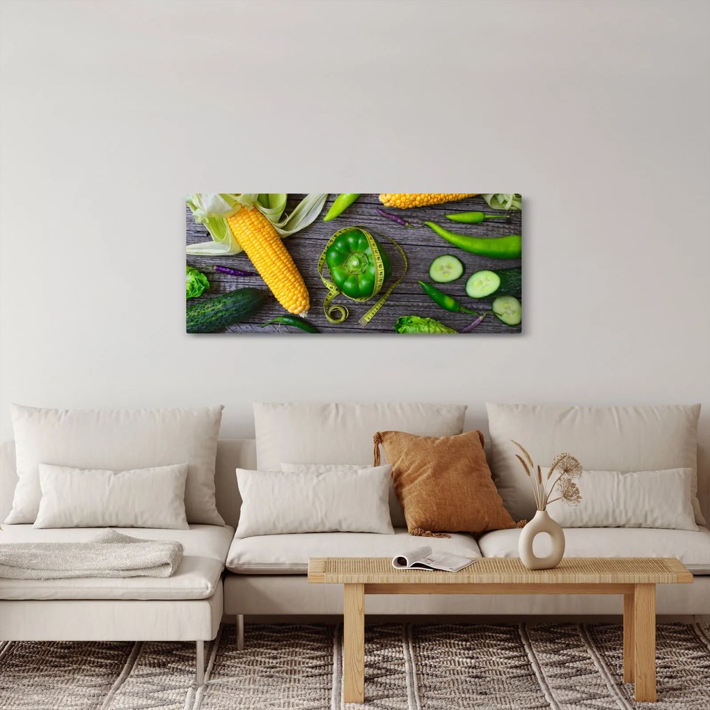 Obraz so zeleninou (120x50 cm)