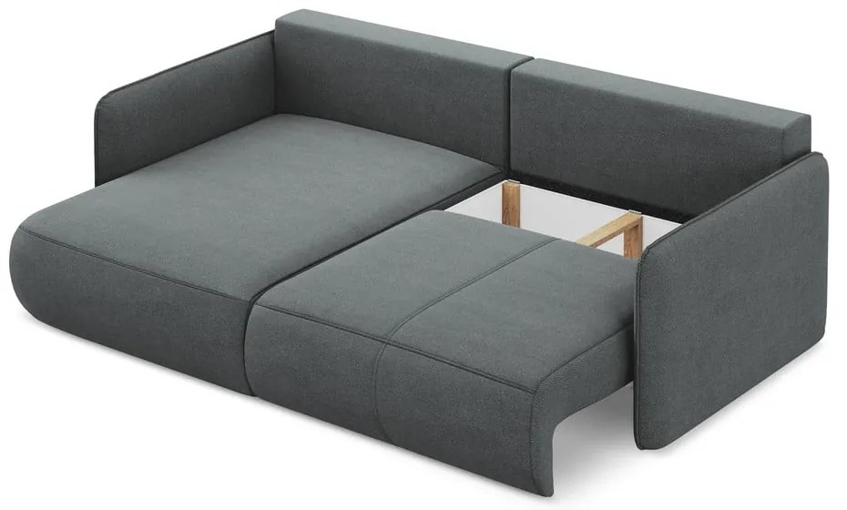 Sivá rozkladacia/s úložným priestorom rohová pohovka (ľavý roh) Nanea – Makamii