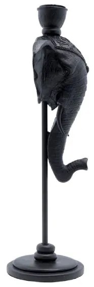 Elephant Head svietnik čierny 36 cm
