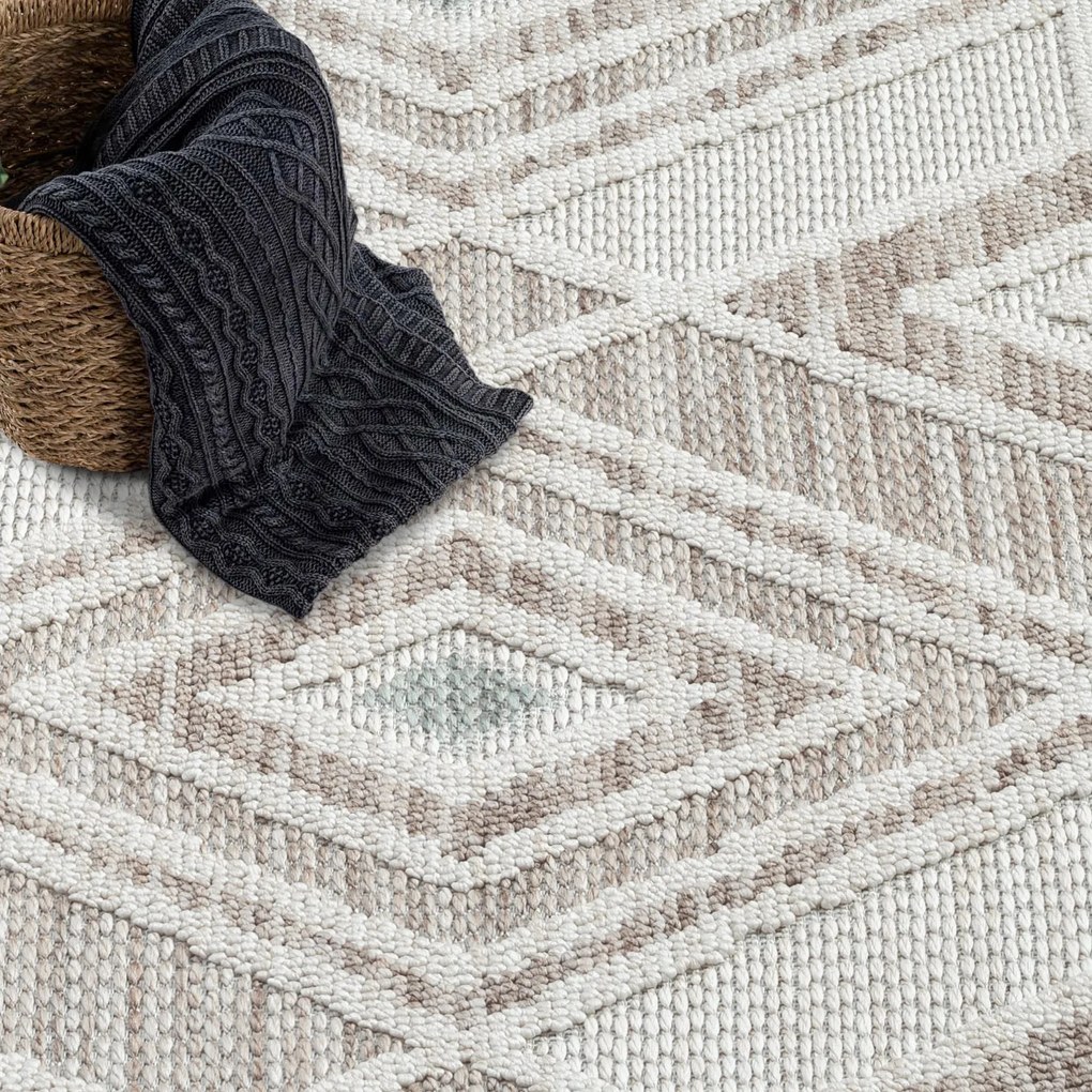 Dekorstudio Moderný okrúhly koberec LINDO 8875 - zelený Priemer koberca: 160cm