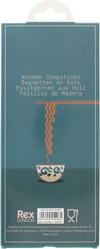 Drevené paličky v súprave 5 ks v prírodnej farbe Delicate – Rex London