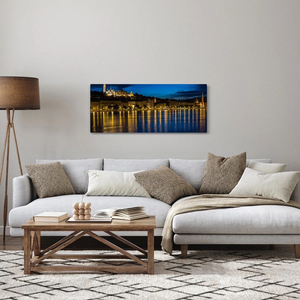 Obraz nočného mesta (120x50 cm)