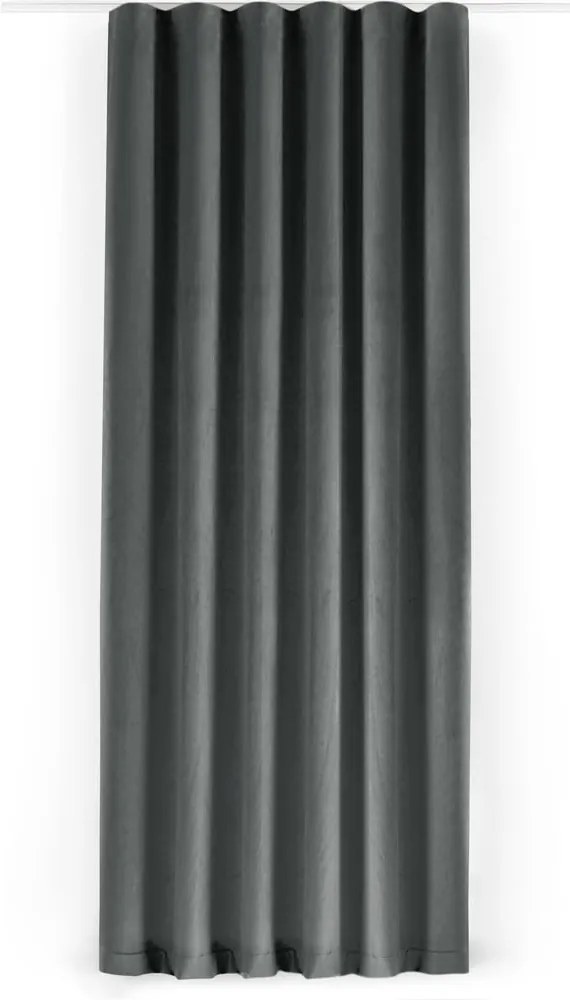 Tmavosivý zamatový dimout záves 265x225 cm Velto – Filumi