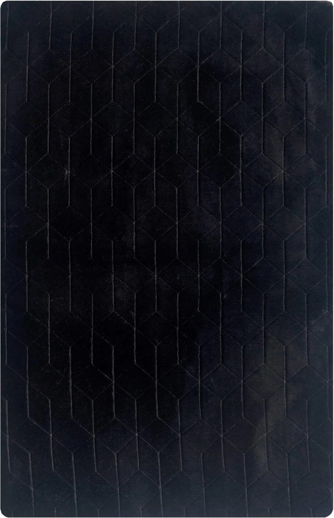 TZ Čierny obdĺžnikový koberec 3D Rabbit Rozmer: 200x300 cm