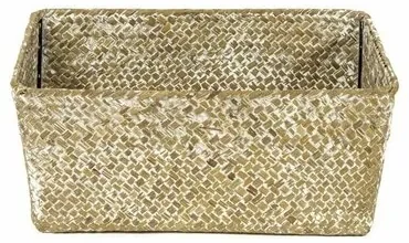 Compactor Úložný košík Compactor KITO - ručne pletený, 30 x 20 x 13 cm, béžový