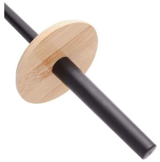 Erga Madera, toaletná WC kefa na postavenie, čierna-hnedá, ERG-YKA-P.MADERA-BLK